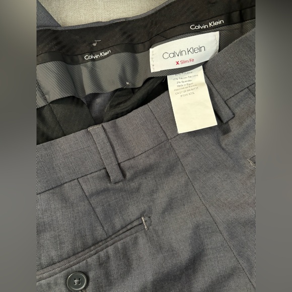 Calvin Klein Grey Blend slim fit suit pants 30x30 - Picture 3 of 4